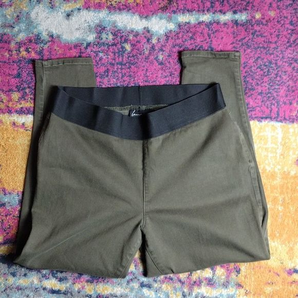 Lane Bryant Pants - Lane Bryant Pull Up Green Jeggings